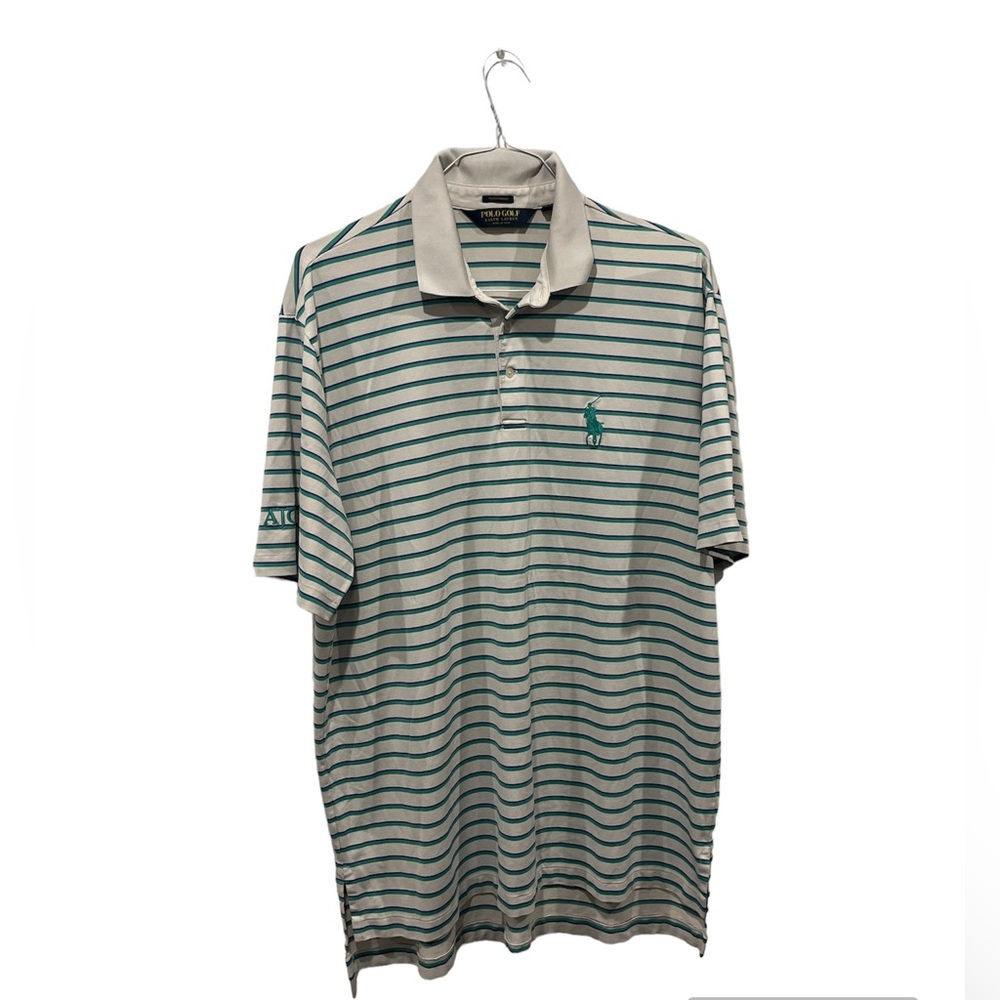 Polo Golf Ralph Lauren‎ Shirt Mens XL Big Pony Button Polyester Cotton Blend EUC